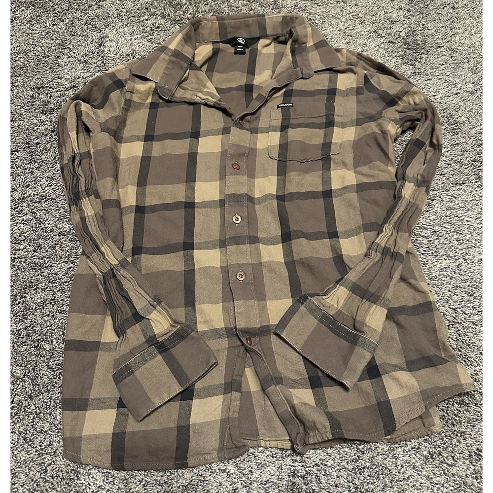 Volcom Plaid Long Sleeve Button Down Shirt